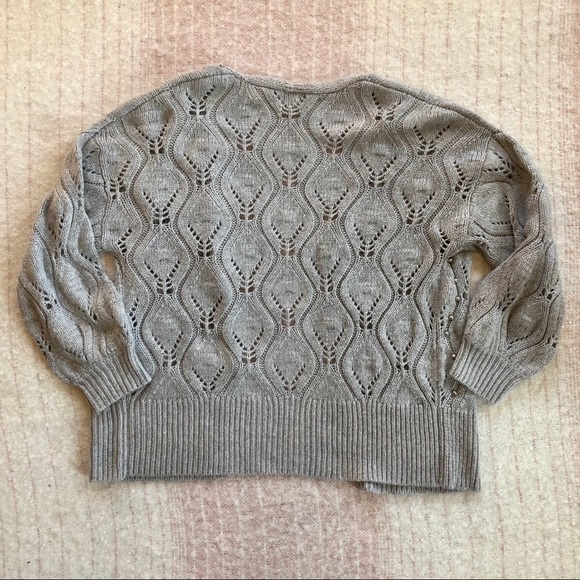 Open Weave, Beaded, Knit Cardigan - Picture 2 of 3